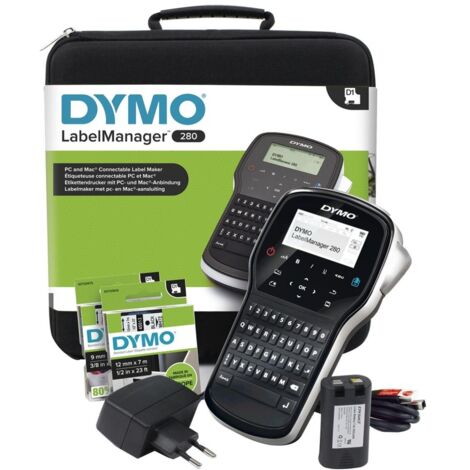 Dymo Beschriftungsgerät LM 280 m. 1 Schriftband B.12mm schwarz auf weiß