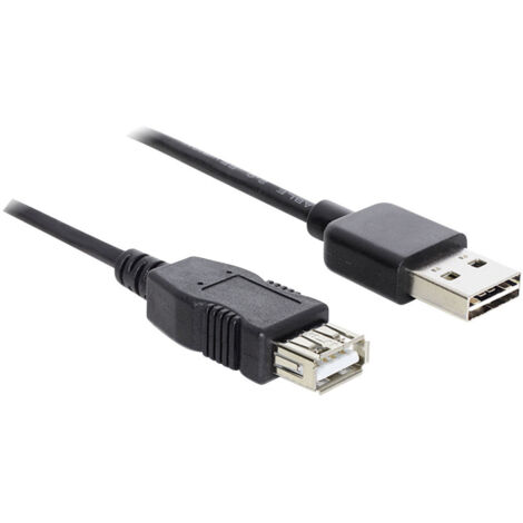 Delock USB-Kabel  USB 2.0 USB-A Stecker, USB-A Buchse 1.00 m Schwarz beidseitig verwendbarer Stecker (1/4)
