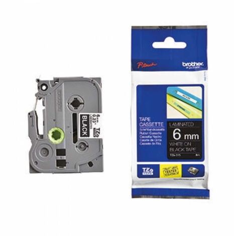 Schriftbandkassette P-touch TZe-315 6 mm x 8 m (B x L) schwarz weiß