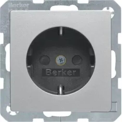 BERKER SCHUKO-STECKDOSE ALU/LACK 47236084 MIT ERHÖHTEM BS Q.1,Q.3 STECKDOSE 4011334443421 (1/2)