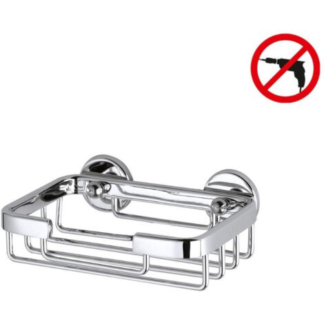 tesa 40208-00000-00 ALUXX Seifenkorb Klebstoff Chrom (glänzend)