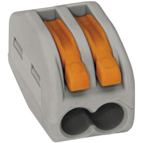 WAGO 222-412-50 222 Verbindungsklemme flexibel: 0.08-4 mm² starr: 0.08-2.5 mm² Polzahl: 2 50 St. Gra