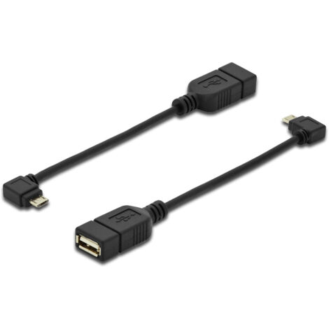 Digitus USB 2.0 Adapter [1x USB 2.0 Stecker Micro-B - 1x USB 2.0 Buchse A] AK-300313-002-S 15.00 cm (1/2)