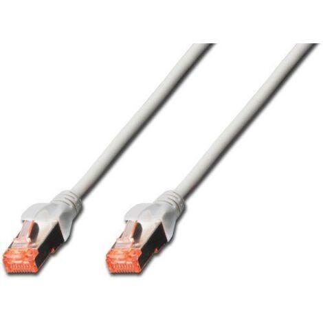 Digitus DK-1644-050 RJ45 Netzwerkkabel, Patchkabel CAT 6 S/FTP 5.00 m Grau Halogenfrei, verdrillte P (1/3)