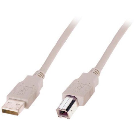 Digitus USB-Kabel  USB 2.0 USB-A Stecker, USB-B Stecker 1.80 m Beige  AK-300102-018-E (1/4)