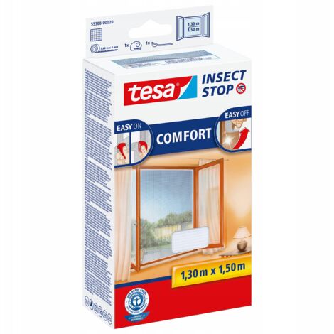 tesa Insektenschutz-Fenster COMFORT 130 x 150 cm weiß Insektenschutzgitter