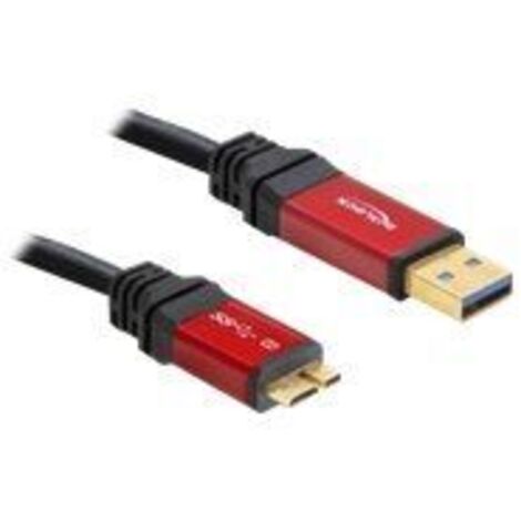 Delock USB-Kabel  USB 3.2 Gen1 (USB 3.0 / USB 3.1 Gen1) USB-A Stecker, USB-Micro-B 3.0 Stecker 1.00 (1/5)