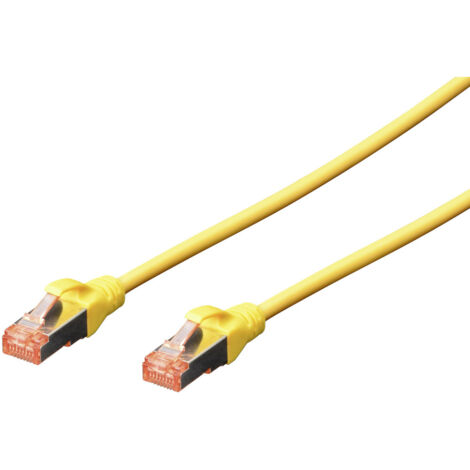 Digitus DK-1644-010/Y RJ45 Netzwerkkabel, Patchkabel CAT 6 S/FTP 1.00 m Gelb Halogenfrei, verdrillte (1/5)