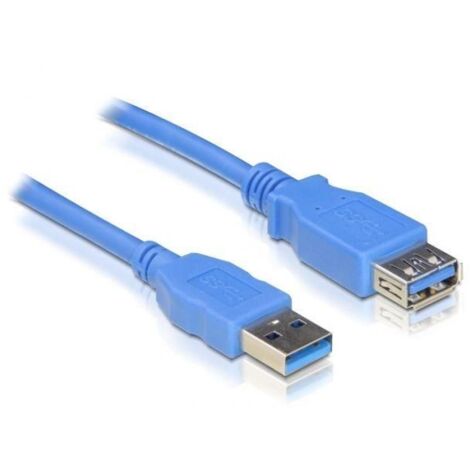 Delock USB-Kabel  USB 3.2 Gen1 (USB 3.0 / USB 3.1 Gen1) USB-A Stecker, USB-A Buchse 2.00 m Blau verg (1/4)