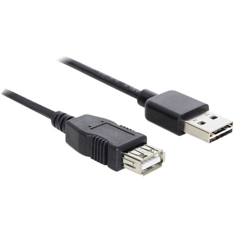 Delock USB-Kabel  USB 2.0 USB-A Stecker, USB-A Buchse 5.00 m Schwarz beidseitig verwendbarer Stecker (1/4)