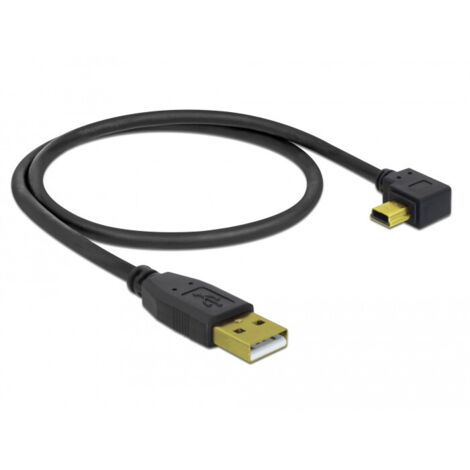 Delock USB-Kabel  USB 2.0 USB-A Stecker, USB-Mini-B Stecker 0.50 m Schwarz  82680 (1/2)
