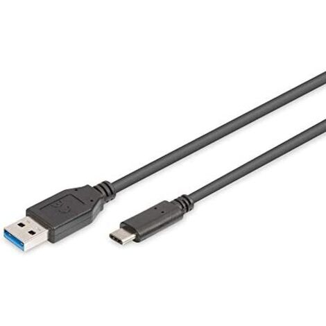 Digitus USB-Kabel  USB 3.2 Gen1 (USB 3.0 / USB 3.1 Gen1) USB-A Stecker, USB-C® Stecker 1.00 m Schwar (1/5)