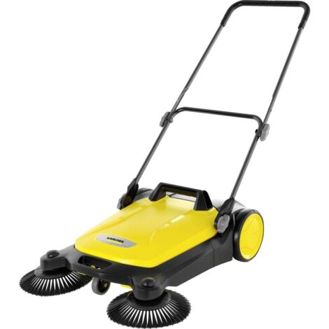 Kehrmaschine KÄRCHER S 4 Twin: Handkehrmaschine mit 2 Seitenbürsten, 20 L Kehrgutbehälter & 680 mm Kehrbreite für ganzjährigen Einsatz auf kleineren Flächen