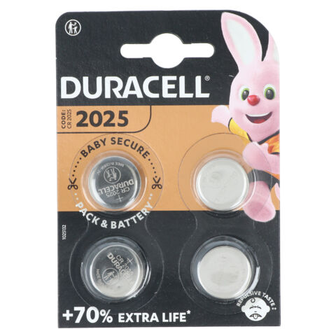 Duracell Knopfzelle CR 2025 3 V 4 St. 165 mAh Lithium Elektro 2025
