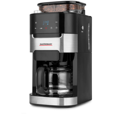 Gastroback Kaffeemaschine Grind & Brew Pro – Filterkaffeemaschine mit integriertem Mahlwerk – 12 Tassen – Kegelmahlwerk mit 8 Mahlstufen – 24h Timer – Unbekannt (1/5)