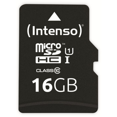Intenso Micro SD Card 16GB UHS-I inkl. SD Adapter Professional (1/4)