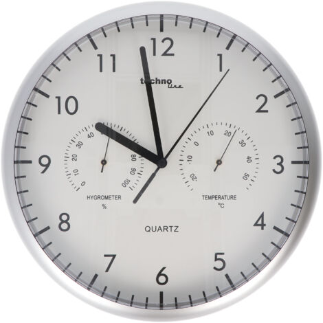 Techno Line WT 650 Quarz Wanduhr 26 cm Silber (1/3)