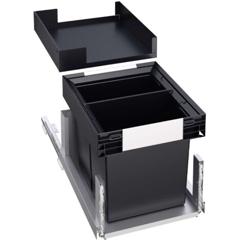 Blanco Abfallsammler Mülltrennsystem mit 2x 13 Liter Abfallbehälter für KB 600mm, Kunststoff anthrazit (1/5)