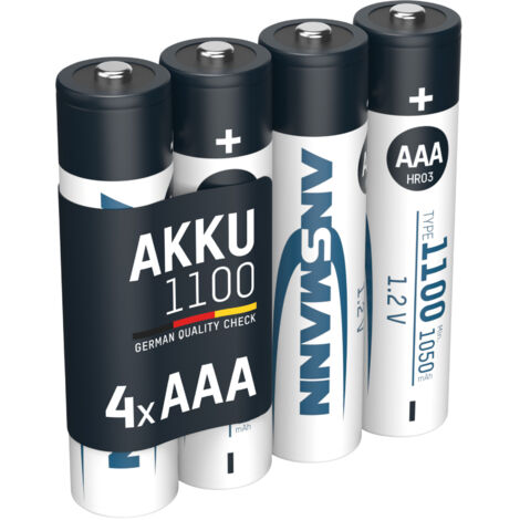 Ansmann NiMH-Micro-Akku 1100 mAh, 4 Stück, mit Batterienbox (1/5)