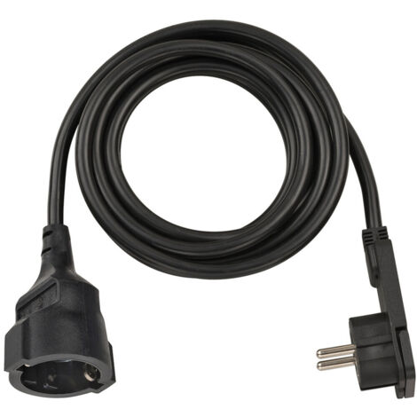 Brennenstuhl – Strom Verlängerungskabel 3m – 1168980030 – H05VV-F 3G 1,5mm² – Flachstecker für beengte Räume – Erhöhter Berührungsschutz (1/5)
