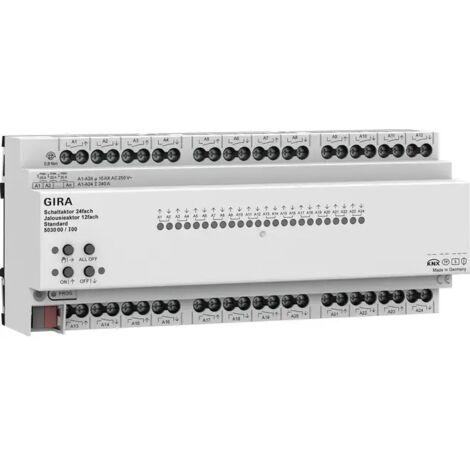 GIRA Schalt-/Jalousieaktor 24-/12-fach 16A Standard GIRA One & KNX REG (1/2)
