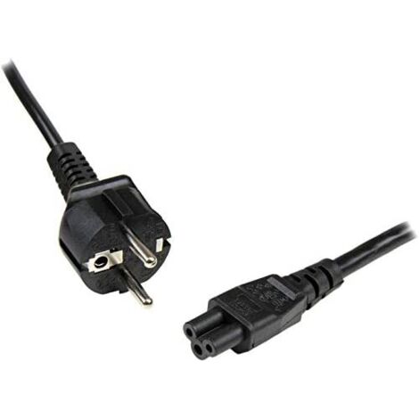 StarTech.com Cable de 1m de Laptop-Netzteil, EU zu C5 Stecker, 2.5A 250V, 18AWG, Cable de Ladegerät Ersatz, Cable Blatt de Trefoil Mickey Maus, Cable für Europa, UL (1/5)