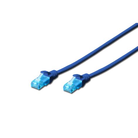 Digitus DK-1512-010/B RJ45 Patchkabel CAT 5e U/UTP 1.00 m Blau verdrillte Paare 1 St. (1/2)