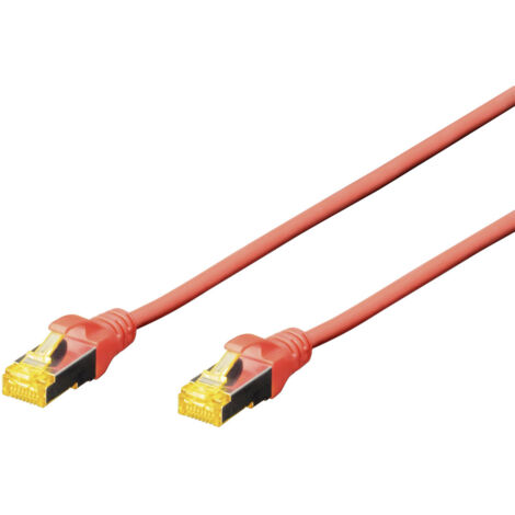 Digitus DK-1644-A-0025/R RJ45 Netzwerkkabel, Patchkabel CAT 6a S/FTP 0.25 m Rot Halogenfrei, verdril (1/5)