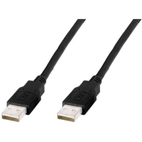 Digitus USB-Kabel  USB 2.0 USB-A Stecker, USB-A Stecker 1.00 m Schwarz doppelt geschirmt AK-300101-0 (1/3)