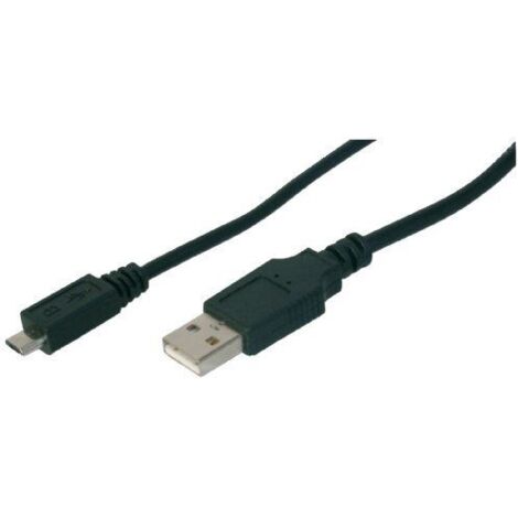 Digitus USB-Kabel USB 2.0 USB-A Stecker, USB-Micro-B Stecker 3.00 m Schwarz AK-300110-030-S (1/3)