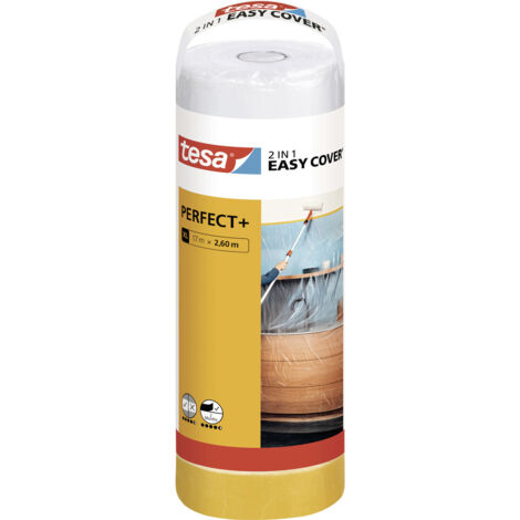 tesa Easy Cover Perfect+ 56575-00000-00 Abdeckfolie  Gelb, Transparent (L x B) 17 m x 2.60 m 1 Set