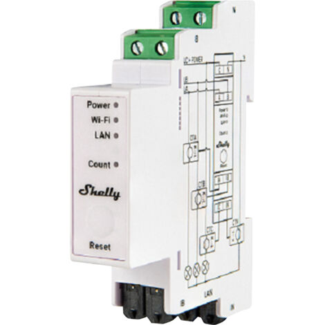 Dreiphasiger energiezähler shelly 110-240v 3w weiß - shelly-pro-3em