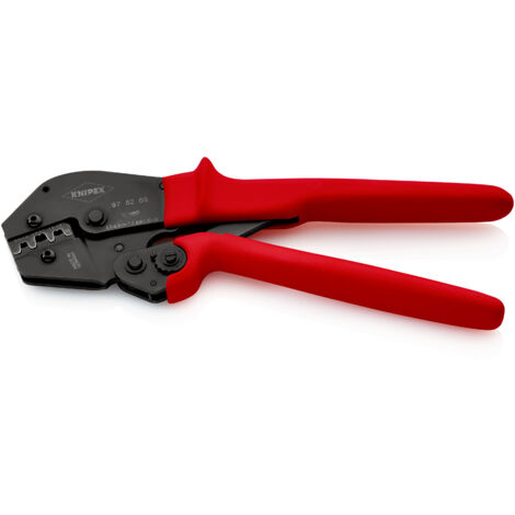KNIPEX 97 52 05 SB Crimpzange auch für Zweihandbedienung mit rutschhemmenden Kunststoff-Hüllen brüniert 250 mm (1/5)