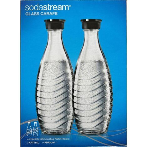 Sodastream Crystal Penguin Doppelpack Glaskaraffen 0,7L