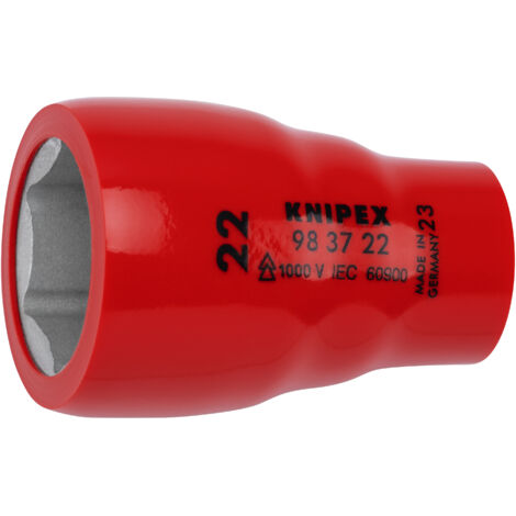 KNIPEX 98 37 22 Steckschlüsseleinsatz für Sechskantschrauben mit Innenvierkant 3/8" 49 mm