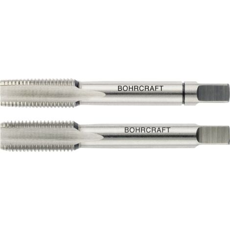 BOHRCRAFT Hand-Gewindebohrer-Satz HSSG DIN5157 Gasgewinde G 1/4 Zoll (1/4)