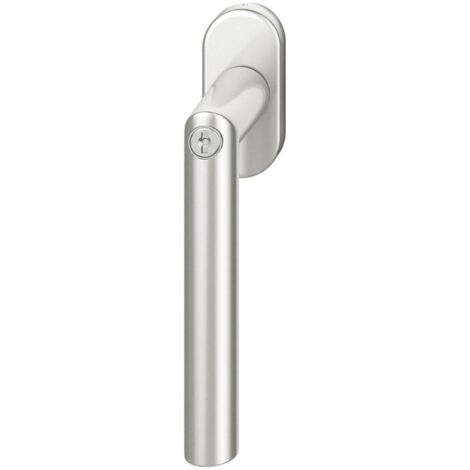 FSB Fenstergriff 34 1076 81415 abschließbar ovale Rosette, Aluminium silber