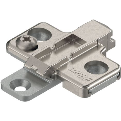 BLUM CLIP Kreuzmontageplatte, Zink, Systemschrauben Distanz 0 mm