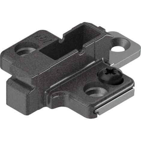 BLUM CLIP ONYX Kreuzmontageplatte, Zink, Systemschrauben Distanz 6 mm