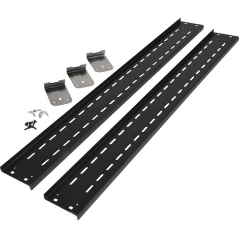Accuride 1432 Scharnierleiste (Stahlleiste) mit Schrauben Stahl schwarz 5-teilig (1/3)