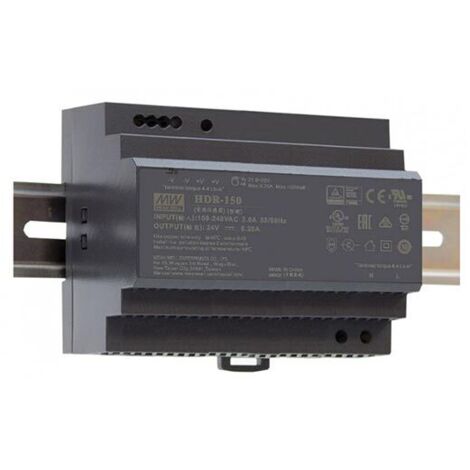 MeanWell HDR-150-24 Ultra Slim Netzteil Stufenform DIN-Schiene Einzelausgang 150W 24V 6,25A (1/5)