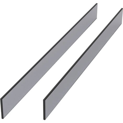 Kesseböhmer Seitenwand aus Glas für Conero 72H Schubladenauszug mit KB 710-770mm, Floatglas ESG grau - 2 Stück