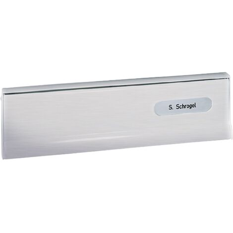 RENZ Einwurfklappe zu Tür-Durchwurfbriefkasten, 370 x 82 mm, silber eloxiert