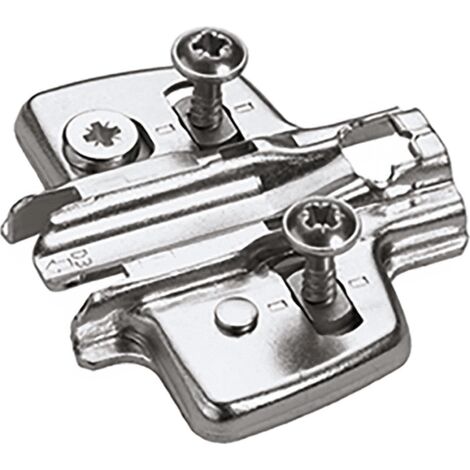 HETTICH Exzenter Kreuzmontageplatte asym, Spezialschraube, Distanz 0 mm