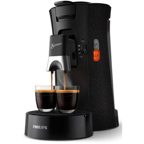 Philips Senseo Select Eco CSA240/20, Padmaschine ,schwarz, schwarz gesprenkelt