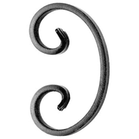 IAM DESIGN Geländerstab Element C-Schnecke 75x120mm - Stabspitze für Treppengeländer, Schmiedeeisen