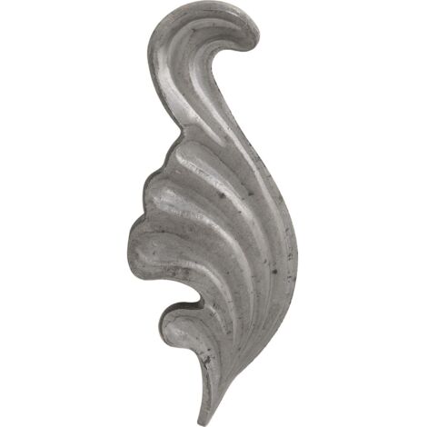 IAM DESIGN Geländerstab Spitze Blatt links 40x110x3mm - Stabspitze für Treppengeländer, Schmiedeeisen