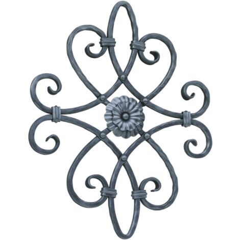 IAM DESIGN Zierelement 430x530mm aus geschmiedetem Eisen passend zu Schmiedeeisen Treppengeländer