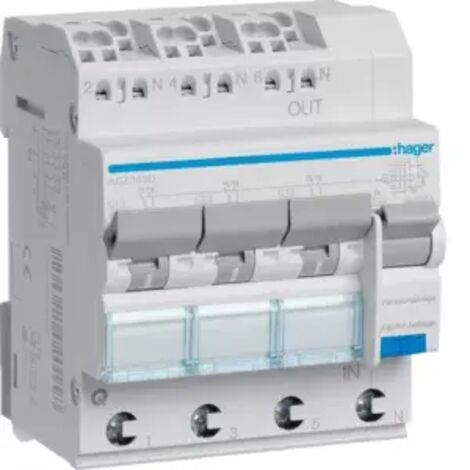 Hager FI-LS 3X 1P+N 6KA C-13A 30MA A (ADZ363D)