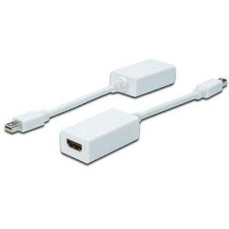 DIGITUS Mini DisplayPort - HDMI Adapter / Konverter 15cm weiss Kabel und Adapter -TV/Video- (1/2)